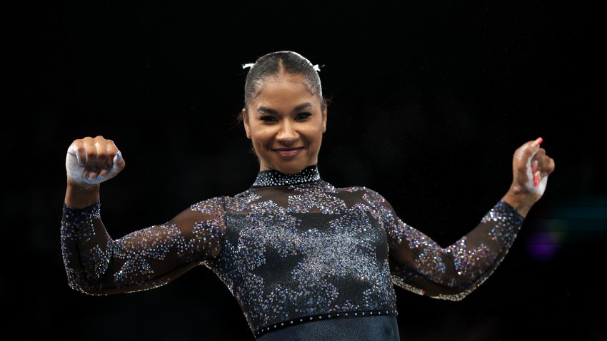 PARIS, FRANCE – JULY 28: Jordan Chiles of Team United States competes in the floor exercise during the Artistic Gymnastics Women’s Qualification on day two of the Olympic Games Paris 2024 at Bercy Arena on July 28, 2024 in Paris, France. (Photo by Jamie Squire/Getty Images)