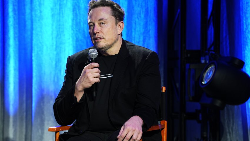 Elon Musk speaks at The Prostate Cancer Foundation (PCF) Annual Hamptons Gala at Parrish Art Museum on August 24, 2024 in Water Mill, New York.